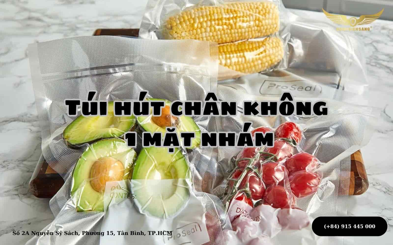 Túi hút chân không 1 mặt nhám